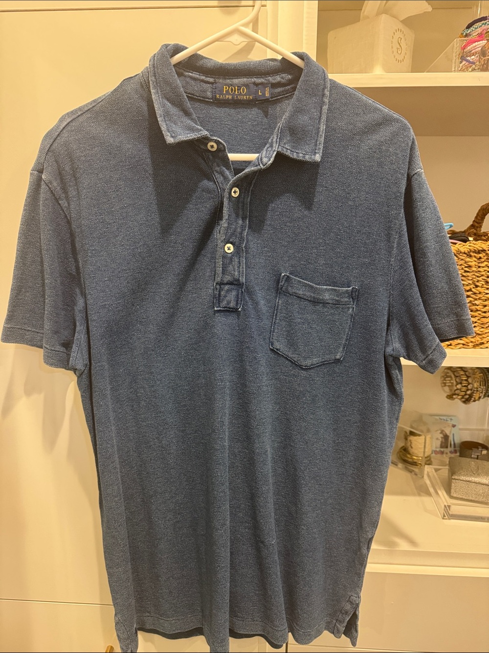 Polo by Ralph Lauren Indigo Polo Shirt with Chest Pocket